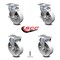 Service Caster 5 Inch Semi Steel Swivel Top Plate Caster Set with 2 Brakes 2 Rigid SCC SCC-20S514-SSS-TLB-2-R-2 - alternate 6